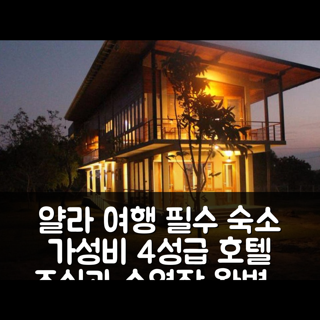 얄라 숙소 여행 호텔 추천 트리톱스 얄라 | 가성비 좋은 4성급 조식과 수영장이 완벽한 휴식지 7가지 이유