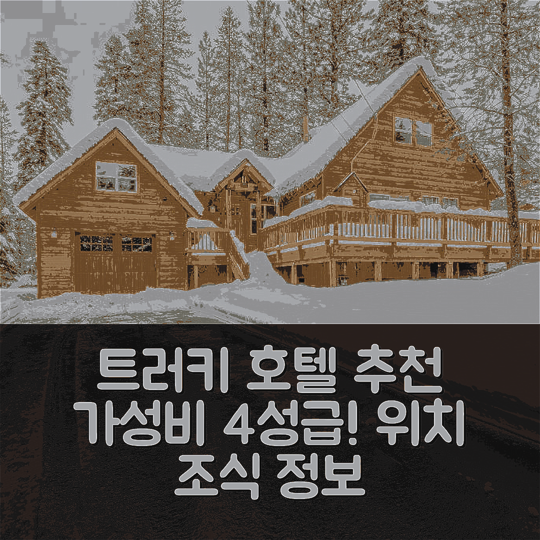 트러키 숙소 여행 호텔 추천 스노우피크 샬레 | 가성비 최고의 4성급 조식과 위치 정보 5가지