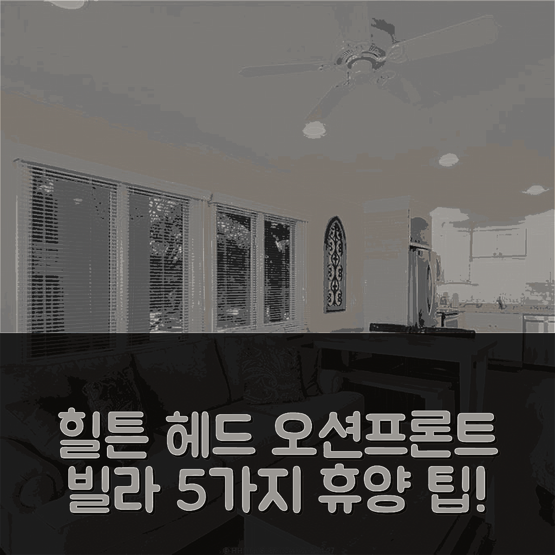 힐튼 헤드 아이랜드 숙소 여행 호텔 추천 다이렉트 오션프론트 프라이빗 빌라 | 수영장과 최적의 위치에서 즐기는 5가지 휴양 팁